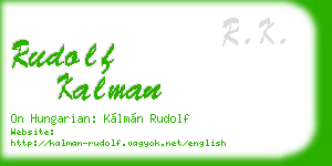 rudolf kalman business card